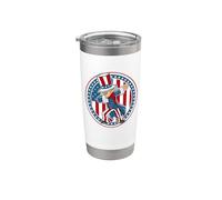 Dabbing Uncle Sam America Flag Patriotic 4th of July Vaso térmico de acero inoxidable de doble pared