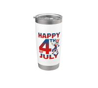 Dabbing Uncle Sam America Flag Patriotic 4th of July Vaso térmico de acero inoxidable de doble pared