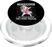 Dabbing Unicorn Nursicorn Funny Nurse Gift Women Men CNA RN PopSockets PopGrip para MagSafe