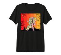 Dabbing Unicornio Esqueleto Halloween Danza Pose Scary Dab Camiseta Premium