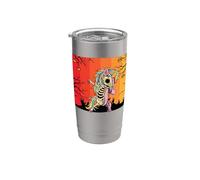 Dabbing Unicornio Esqueleto Halloween Danza Pose Scary Dab Vaso térmico de acero inoxidable de doble pared