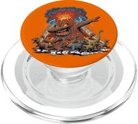 Dabbing Volcano Geography Volcanologist Scary Dinosaur PopSockets PopGrip para MagSafe