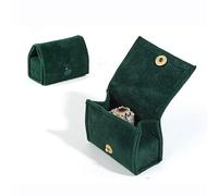 DABIN 2 uds joyero de Terciopelo con Broche para Viaje Anillo portátil Pendientes Stud Organizador Bolsa de Almacenamiento Moda Linda Mini Caja de Embalaje