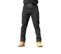 DabinFa Flexcamo - Tactical Waterproof Pants，Texwix Tactical Pants,Flex Camo Cargo Pants for Men (A Black,3XL)