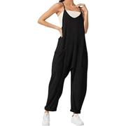 DabinFa Mono de maternidad, mono de embarazo, mono de gran tamaño S embarazo para mujer, mono de gran tamaño - maternidad (Black,S)