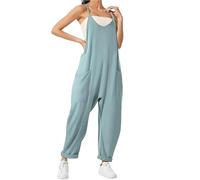 DabinFa Mono de maternidad, mono de embarazo, mono de gran tamaño S embarazo para mujer, mono de gran tamaño - maternidad (Light green,XXL)