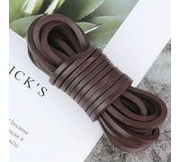 DaBingDian 2 Metros Cuero Genuino Grosor 4 mm Ancho 4/5/6/8/10 mm Cordón Plano de Cuero para la fabricación de Collares, Pulseras y Joyas DIY