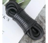 DaBingDian 2 Metros Cuero Genuino Grosor 4 mm Ancho 4/5/6/8/10 mm Cordón Plano de Cuero para la fabricación de Collares, Pulseras y Joyas DIY