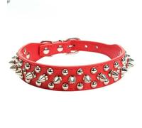 DaBingDian Collar Ajustable de Cuero sintético para Perros con Remaches metálicos, Estilo Punk, con Tachuelas para Perros pequeños y Gatos.
