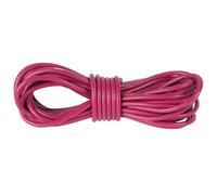 DaBingDian Cordón Redondo de Cuero Genuino para joyería 5 Metros, 1,5 x 2 Pulgadas 3 mm, Cuerda de Encaje de Varios tamaños en 20 Colores para la elaboración de Collares y Pulseras DIY.