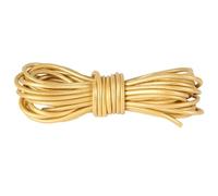 DaBingDian Cordón Redondo de Cuero Genuino para joyería 5 Metros, 1,5 x 2 Pulgadas 3 mm, Cuerda de Encaje de Varios tamaños en 20 Colores para la elaboración de Collares y Pulseras DIY.