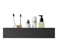 DABSTORY Estante de Ducha Estantes Soporte para Accesorios de Baño de Pared Impermeable y Antioxidante Porta Champús Cosméticos Gel de Ducha Mate Organizador de Pared Negro 40cm