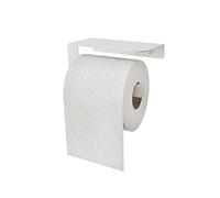 DABSTORY Portarrollos de papel higiénico, soporte para rollos de papel higiénico, soporte para papel higiénico, soporte para papel higiénico para baño y cocina, acero inoxidable, color blanco