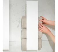 DABSTORY Toallero de 60 cm para invitados, acero inoxidable, montaje en pared, para baño y cocina, accesorios de almacenamiento, baño, pared, color blanco