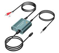 DAC 192KHz Convertidor Digital a Analógico,Con Cable RCA Macho Integrado y adaptador audio optico a RCA L/R y Jack 3.5mm jack para HDTV Blu-Ray DVD Sky HD