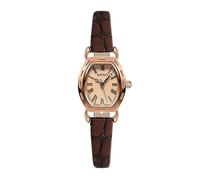 Dacdyi Relojes de cuero vintage para mujer, esfera de números romanos, delicado reloj de vestir pequeño, resistente al agua, reloj de pulsera de cuarzo