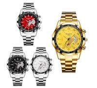 Dacdyi Relojes luminosos para hombre, octogonales, clásicos, de negocios, con ventana de fecha, analógico, de cuarzo, al por mayor
