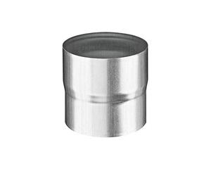 dachrinnen-shop.de 62741 - Conector de tubería DN76 redondo para tubos de zinc de titanio sin manguito de fábrica según DIN EN612, color plateado