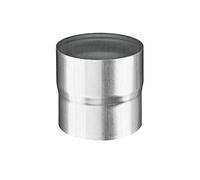 dachrinnen-shop.de Conector de tubería DN80 62742, redondo, para tubos de zinc de titanio, sin manguito de fábrica según DIN EN612, color plateado