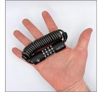 DACHS Cerradura de combinación Caféstop, 150 cm, cable en espiral para pausas cortas, mini cerradura de 4 números para bicicleta de carretera, Gravel y uso diario