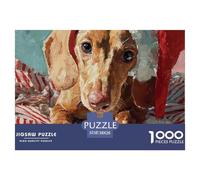 Dachshund 1000 Piezas Rompecabezas Clásico Actividades Familiares Mascota Jigsaw Desafíos Difíciles para Adultos 38x26cm/1000pcs
