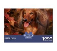 Dachshund 1000 Piezas Rompecabezas Divertidos Actividades Familiares Jigsaw Desafíos Difíciles para Adultos 38x26cm/1000pcs