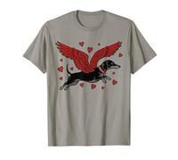 Dachshund alas de ángel Volando Lindo Perro Salchicha Camiseta