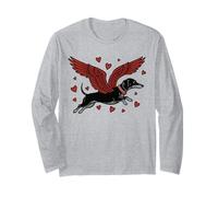 Dachshund alas de ángel Volando Lindo Perro Salchicha Manga Larga