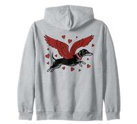 Dachshund alas de ángel Volando Lindo Perro Salchicha Sudadera con Capucha
