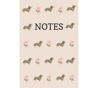 Dachshund and Peony Notebook: Sausage Dog, Weiner dog, Teckel, Silver Dapple, Floral, Flower, Neutral, Dog lover, Dog Breed, Dog show, Gift, ... 100 page, wide ruled, Paperback, 6x9 inches