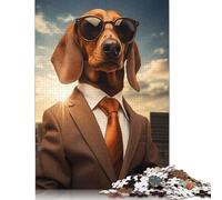 Dachshund As Gentleman Puzzle Imposible,desafío para Adultos Entretenimiento Creativo 1000 Piezas Obra De Arte De Juego De para Adultos, Regalos A Partir De 14 Años 1000pcs (75x50cm)