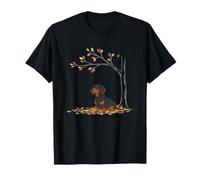 Dachshund bajo Hojas de otoño Que Caen Camiseta