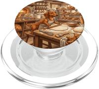 Dachshund Baker Perro Panadería Pan Pastelería Escena Cocina PopSockets PopGrip para MagSafe