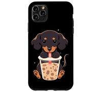 Dachshund Boba Tea Bubble Tea Anime Kawaii Dog Carcasa para iPhone 11 Pro MAX