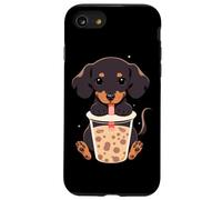 Dachshund Boba Tea Bubble Tea Anime Kawaii Dog Carcasa para iPhone SE (2020) / 7/8