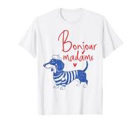 Dachshund Bonjour Madame French Style Camiseta