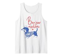 Dachshund Bonjour Madame French Style Camiseta sin Mangas