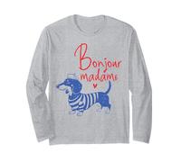 Dachshund Bonjour Madame French Style Manga Larga