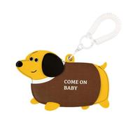 Dachshund Card Holder Pendant - 14.8 * 8.7cm Cute PU Leather Card Holder | Portable Dachshund Coin Purse | Cute Pendant Keychain For Meeting Desk Home Work Study Travel Commute Waiting Offices Party