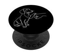 Dachshund Choque De Puños Perro Salchicha Mano PopSockets PopGrip Adhesivo