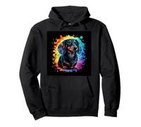 Dachshund con colores de arco iris Sudadera con Capucha