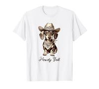 Dachshund Cowboy Cute Sausage Dog Cowboy Weiner Puppy Camiseta