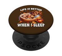 Dachshund Dad Fall Puppy For Mom Funny Autumn Sleep Saying PopSockets PopGrip Adhesivo
