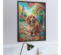 Dachshund de otoño Puzzle 1000 Piezas Regalo Ideal Original Animales de paisajes Naturales Rompecabezas 3D Obra De Arte para Hombres Y Mujeres DIY Creativo Aliviar Estrés 1000 PCS