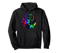 Dachshund DJ Auriculares Retro Music Dog Lover Sudadera con Capucha
