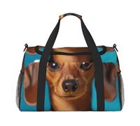 Dachshund Dog - Bolsa de viaje resistente al agua compacta para deportes, gimnasio y fin de semana para hombres y mujeres