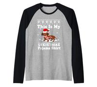 Dachshund Dog Funny Xmas Sweater This Is My Christmas Pajama Camiseta Manga Raglan