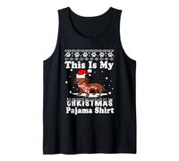 Dachshund Dog Funny Xmas Sweater This Is My Christmas Pajama Camiseta sin Mangas
