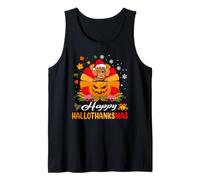 Dachshund Dog Hallothanksmas Halloween Fall Christmas Camiseta sin Mangas