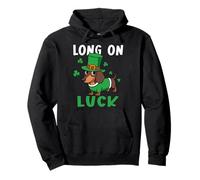 Dachshund Dog Long On Luck Shamrock Día de San Patricio Sudadera con Capucha